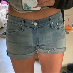 MOTHER Jeans S.N.S Short Fray Cuff Shorts